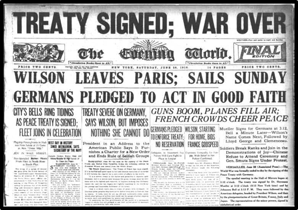 On Jan. 10, 1920, the controversial Treaty of Versailles went into effect.