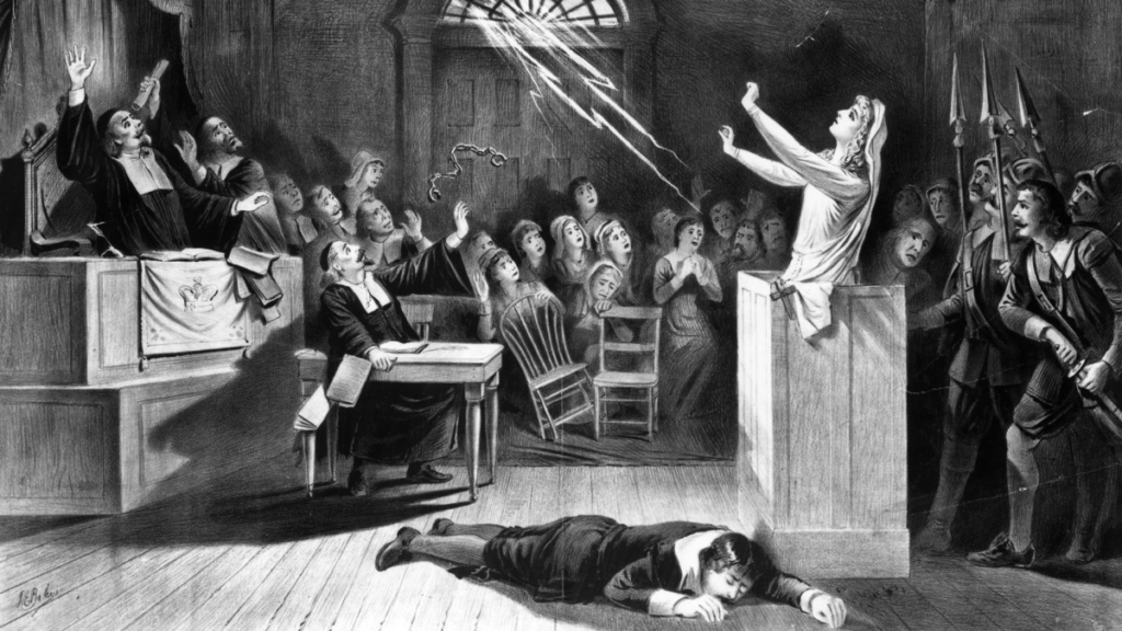 A dramatic recreation of the Salem Witch Trials.