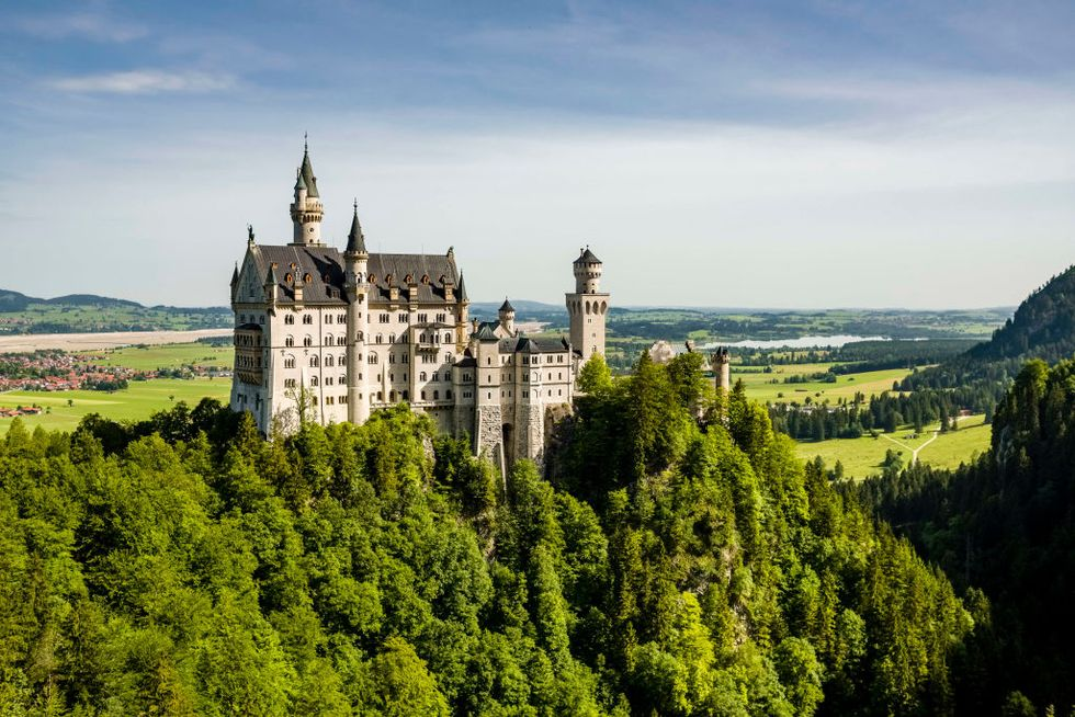 Neuschwanstein Castle is one of the famous castles and can be found in the village of Hohenschwangau in Germany.