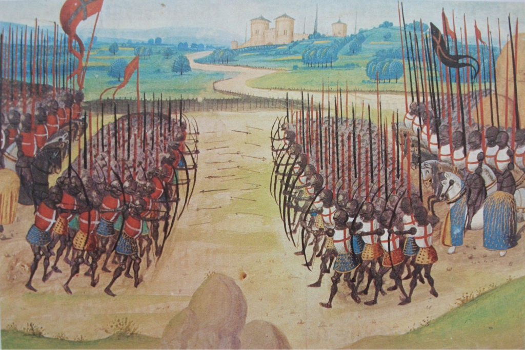 Battle between English and French in Hundred Years' War
