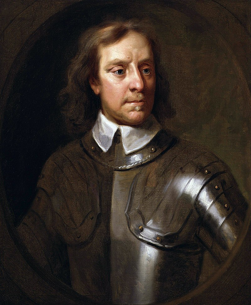 A portrait of Oliver Cromwell.
